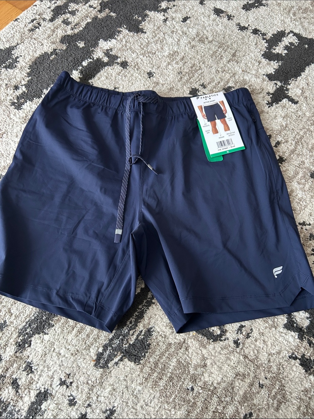 Fabletics Men’s Navy Quick-Dry Swim Hybrids